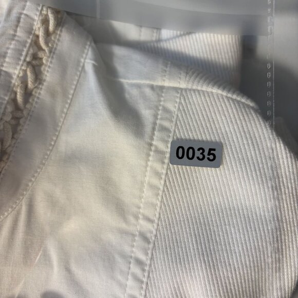 Chicos Zenergy White Zip-Up Jacket With Crochet Trim Chicos Size 2 - Picture 14 of 14